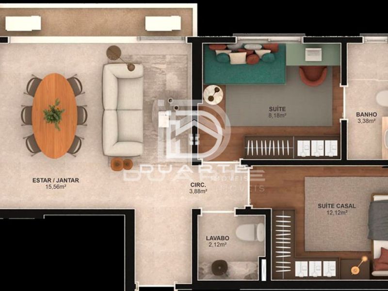 Ágio de apartamento em Le Jardin